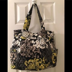 Vera Bradley Baroque Black Yellow Shoulder Bag